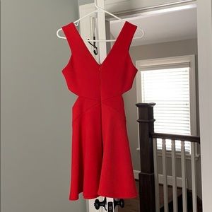 Red Topshop Dress with Cutouts